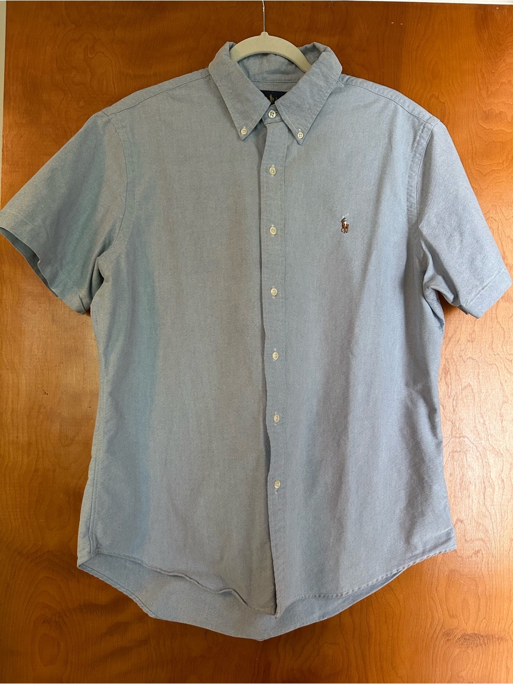 Men’s Ralph Lauren Chambray Short Sleeved Button Down Shirt, Size XL